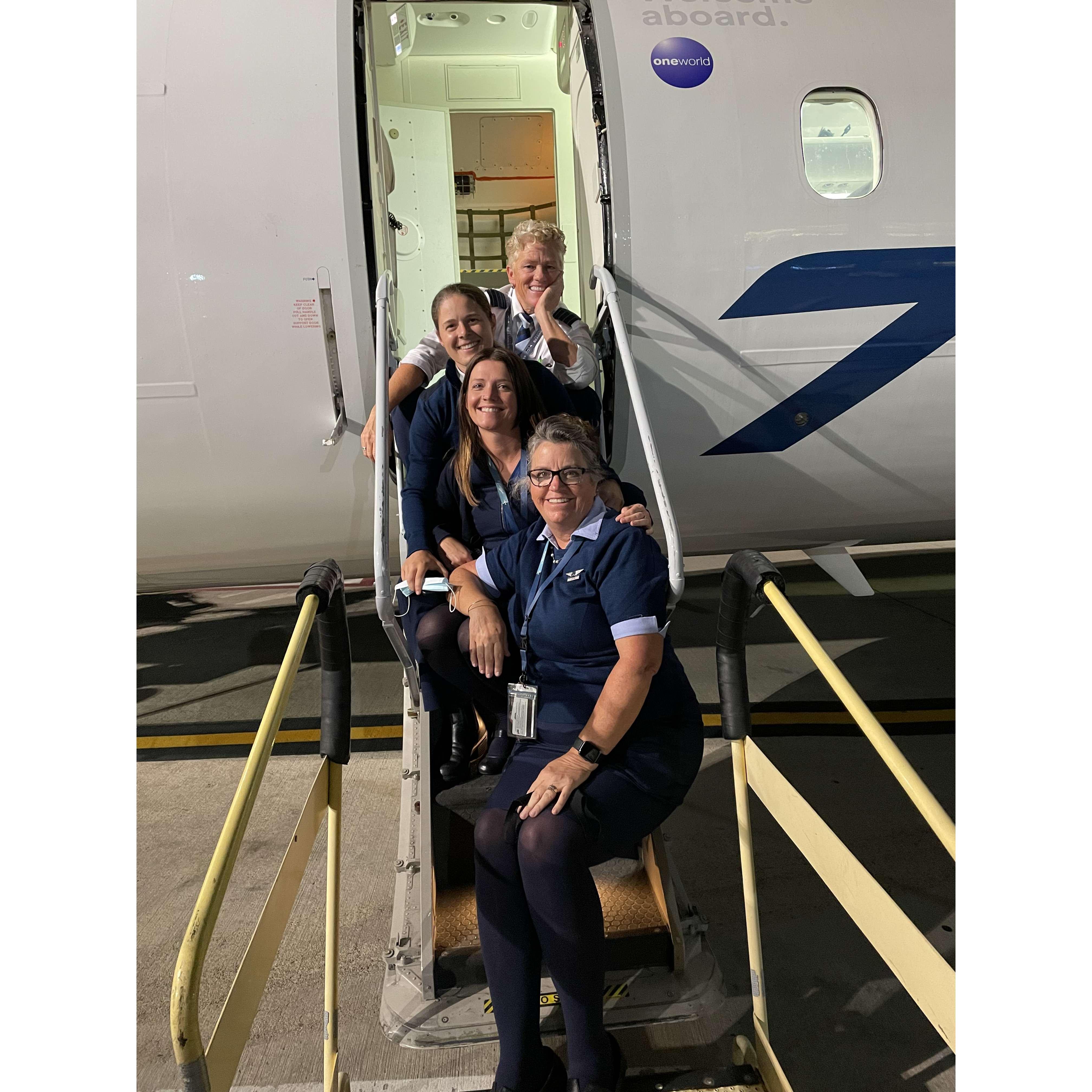 Chelsie's last flight for Horizon Airlines. Best part it was with Kirsten and one of her favorite captains.