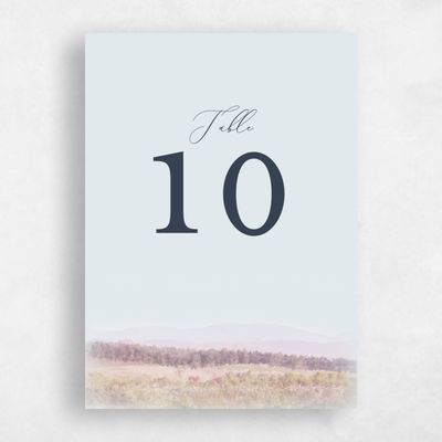 Seafoam, Blue Wedding Table Number - Meadowlark