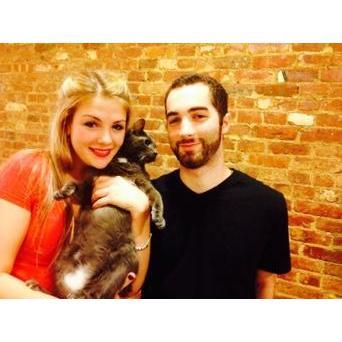 2013- Elizabeth was working as a paralegal in NYC and Dan was in college in Syracuse. Taken in Elizabeth's apartment in the East Village after adopting Milo (who we sadly said goodbye to recently).
