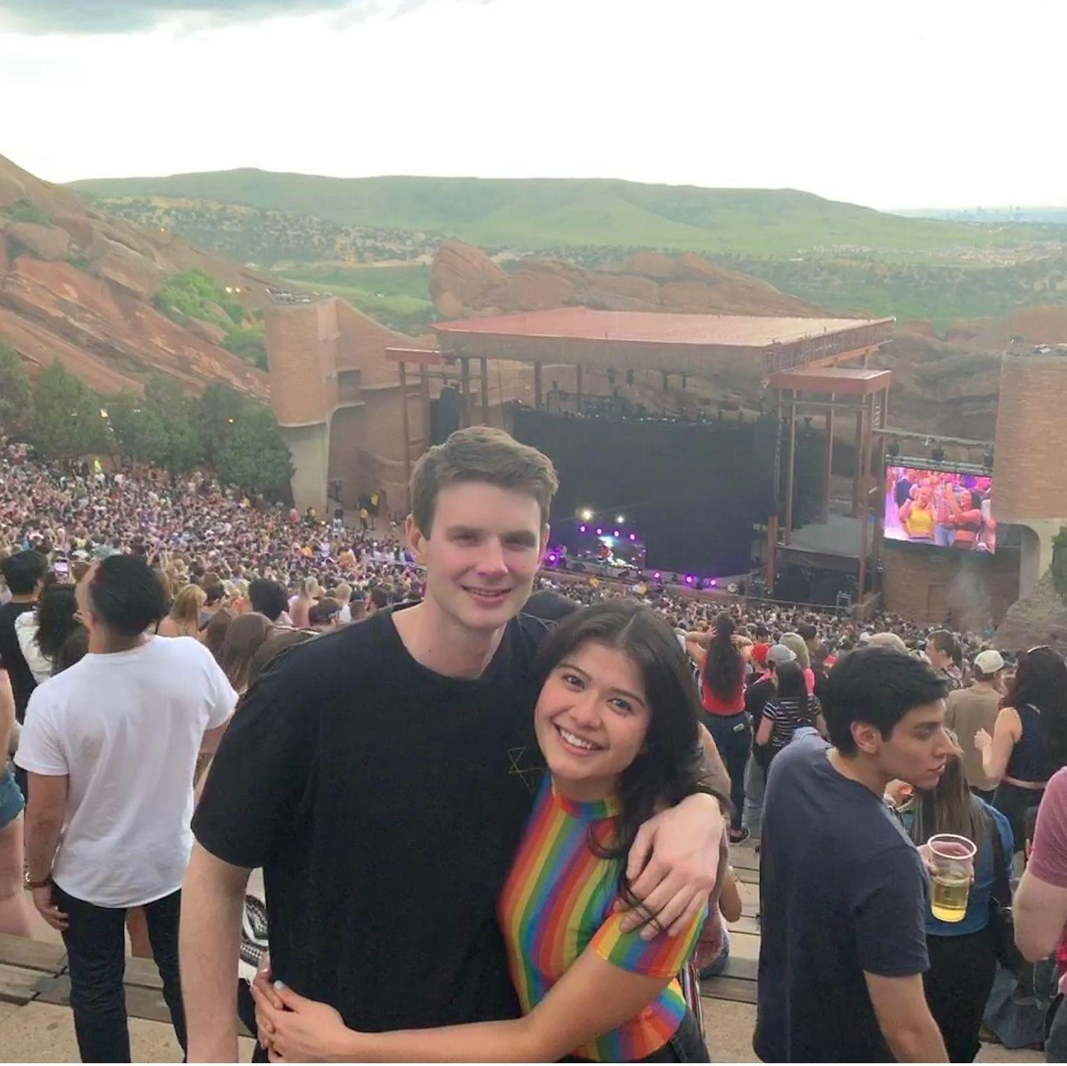 Our first Red Rocks show together as a couple