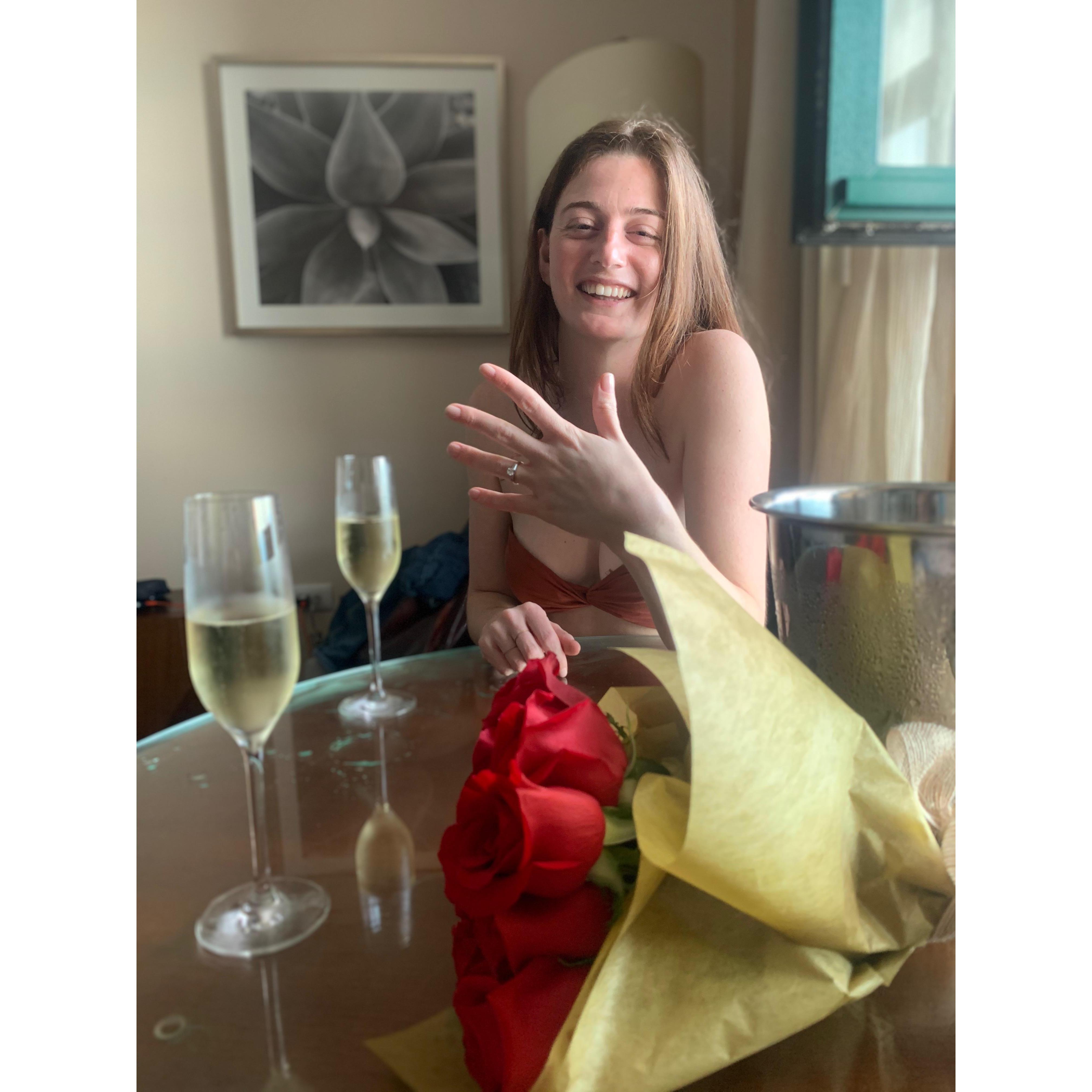 We got engaged in Puerto Rico on March 24, 2021