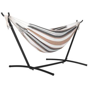 Finether Double Hammock|Two Person Hammock chair with Steel Stand and Bag for Free,Space Saving,Portable,331 lbs/150 kg Capacity,Desert Stripe