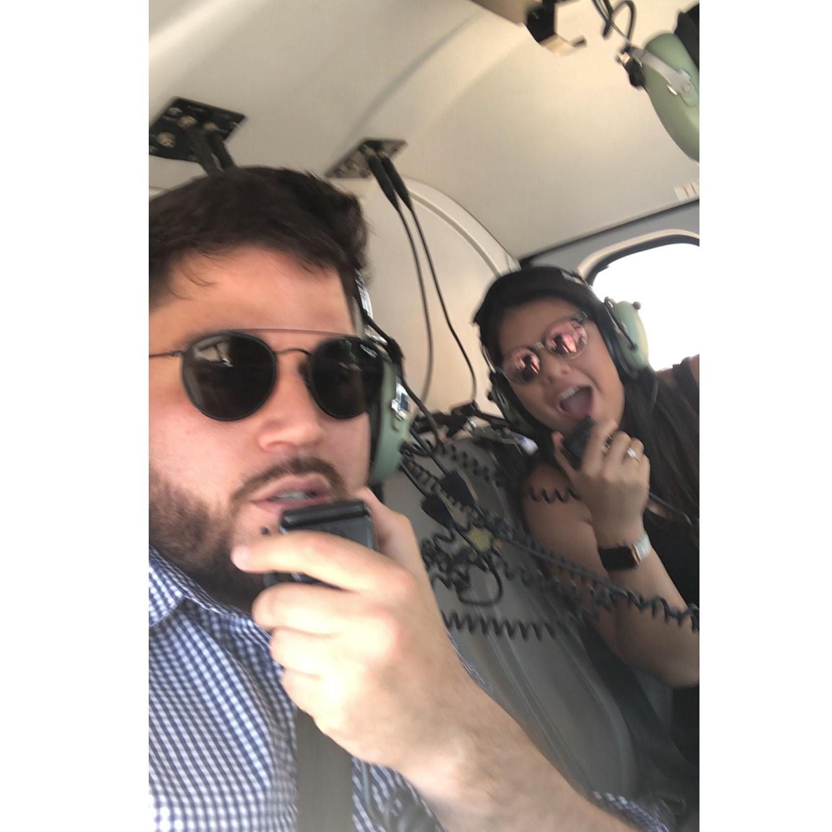 our first helicopter ride