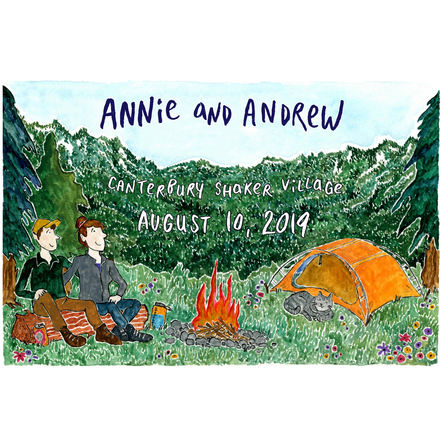 The art on our Save the Date was created by the amazing Kit Collins. Check out more of her work at: https://www.kitschcollins.com/