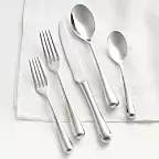 Caesna Air 20-Piece Silver Metallic Flatware Set