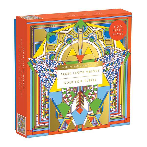 Frank Lloyd Wright Imperial Hotel Peacock Rug 500 Piece Foil Puzzle
