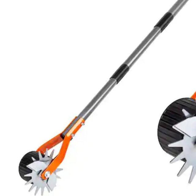 WaLensee 61 in. Wheel Rotary Edger, Sidewalk Manual Lawn Edger with Cushion Grip WXBQ-001A-D28