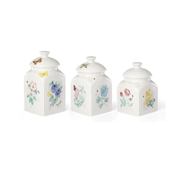 Lenox Butterfly Meadow Kitchen 3 Piece Canister Set, Created for Macy's