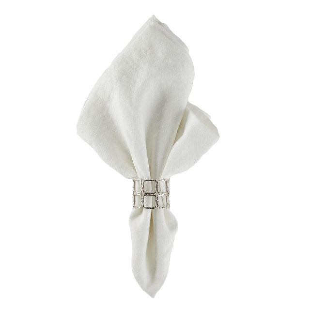 Double Square Napkin Rings, Set of 8