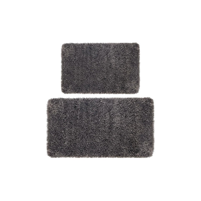 Sussexhome Callavi Bath Mat 2 Piece Set - Dark Gray - Set of 2