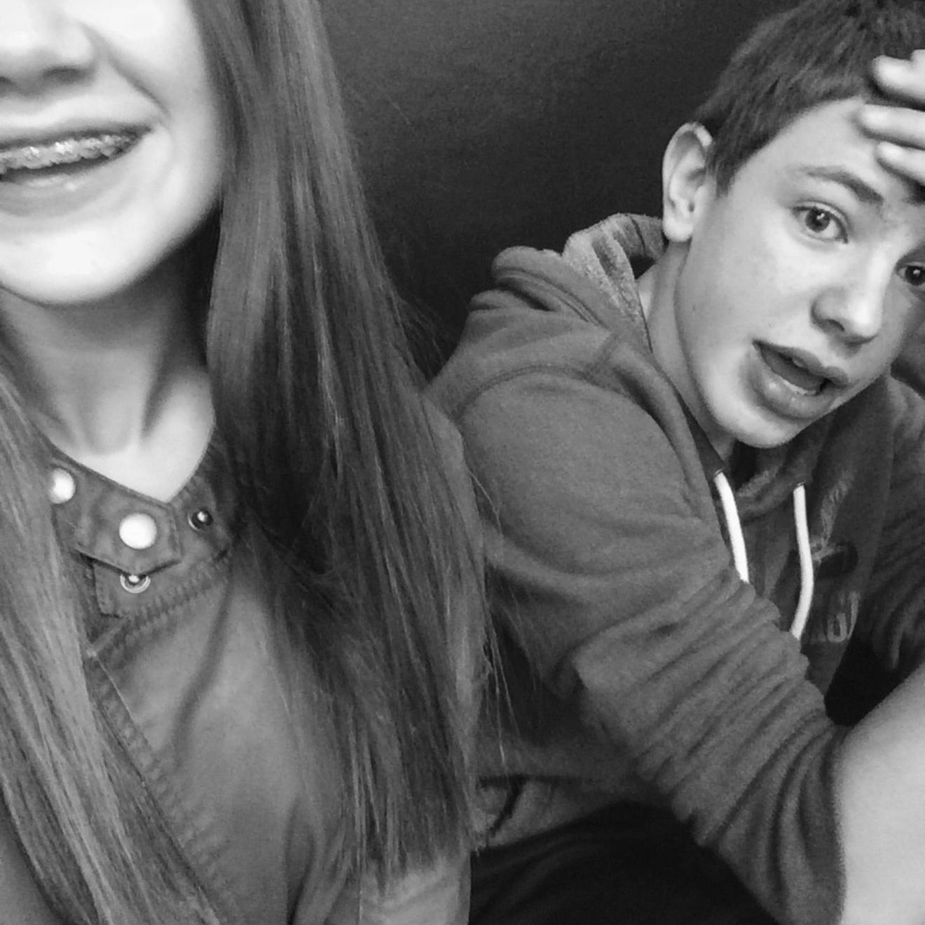 Our first photo together! Colin was thrilled