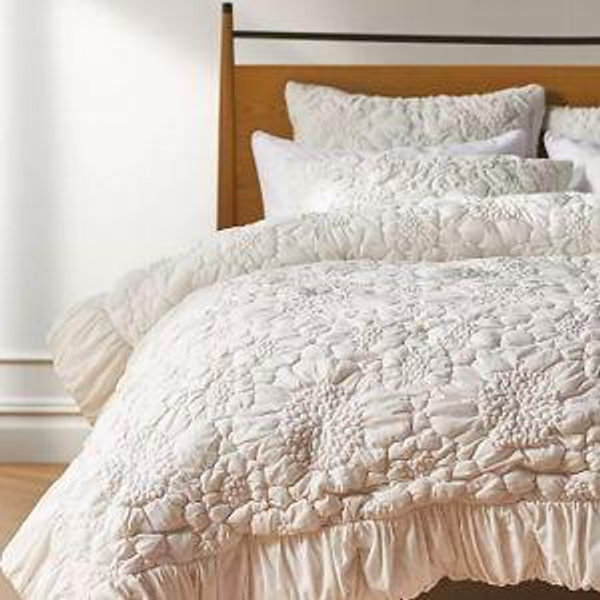 Dahlia Cotton Jersey Floral Quilt
