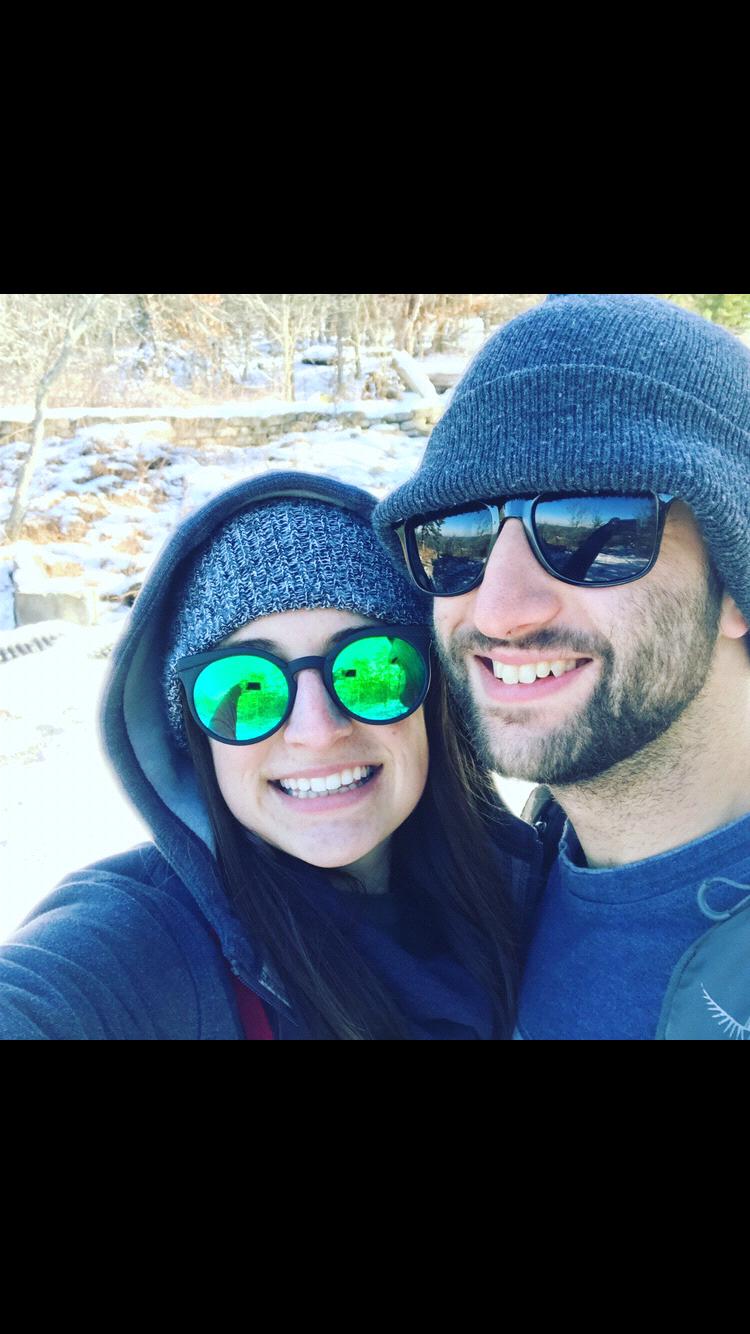 Hiking in the snow