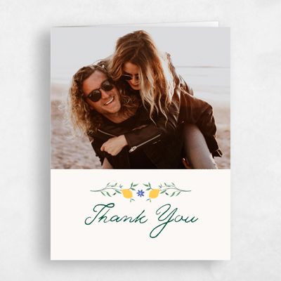Beige Portrait Wedding Thank You - Brume Photo