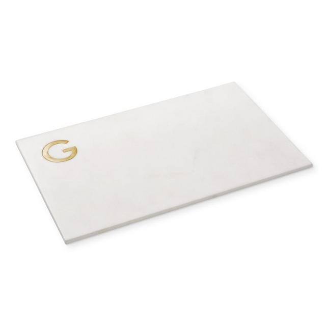 Marble & Brass Monogram Board, G