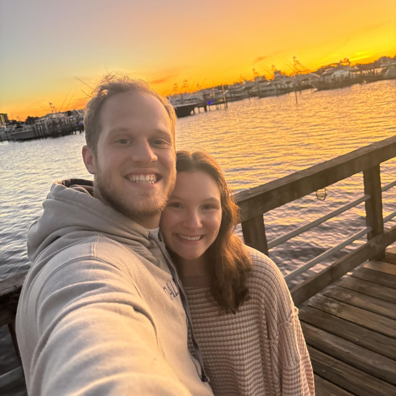 Sunset dinner date at the beach!