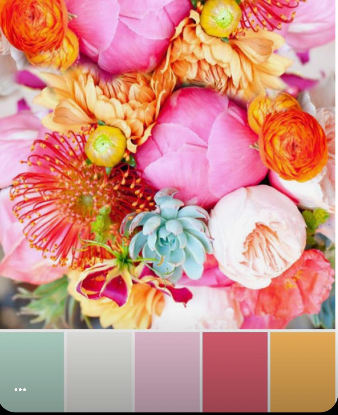 Wedding attire color palette