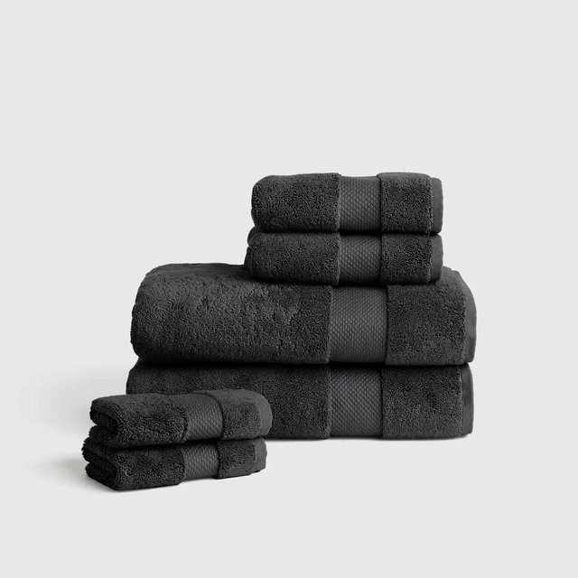 Turkish Ultra Plush Bath Towel Bundle - Charcoal