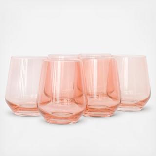 Estelle Stemless Wine Glass, Set of 6