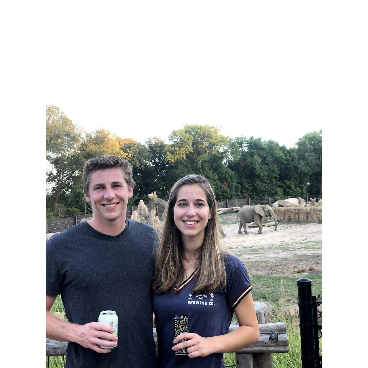 August 2020 - Night at the Zoo (Joe swears he touched the elephant after this photo)