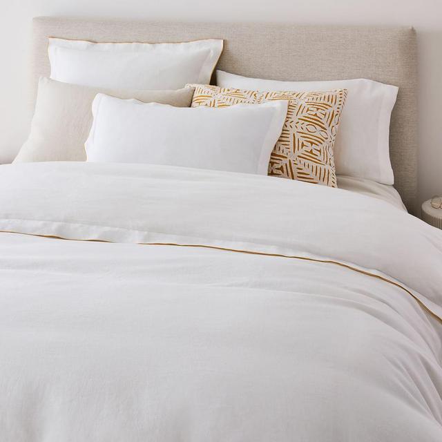 European Flax Linen Merrow Edge Duvet Cover