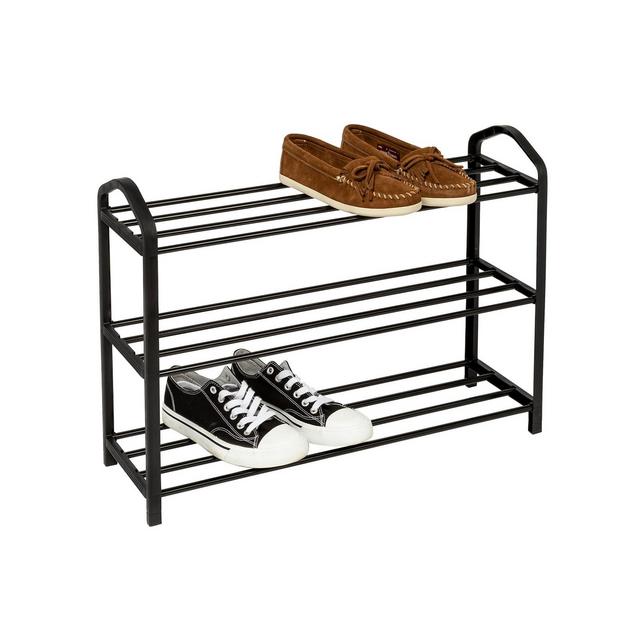 Honey Can Do 3-Shelf Black Wire Shoe Rack