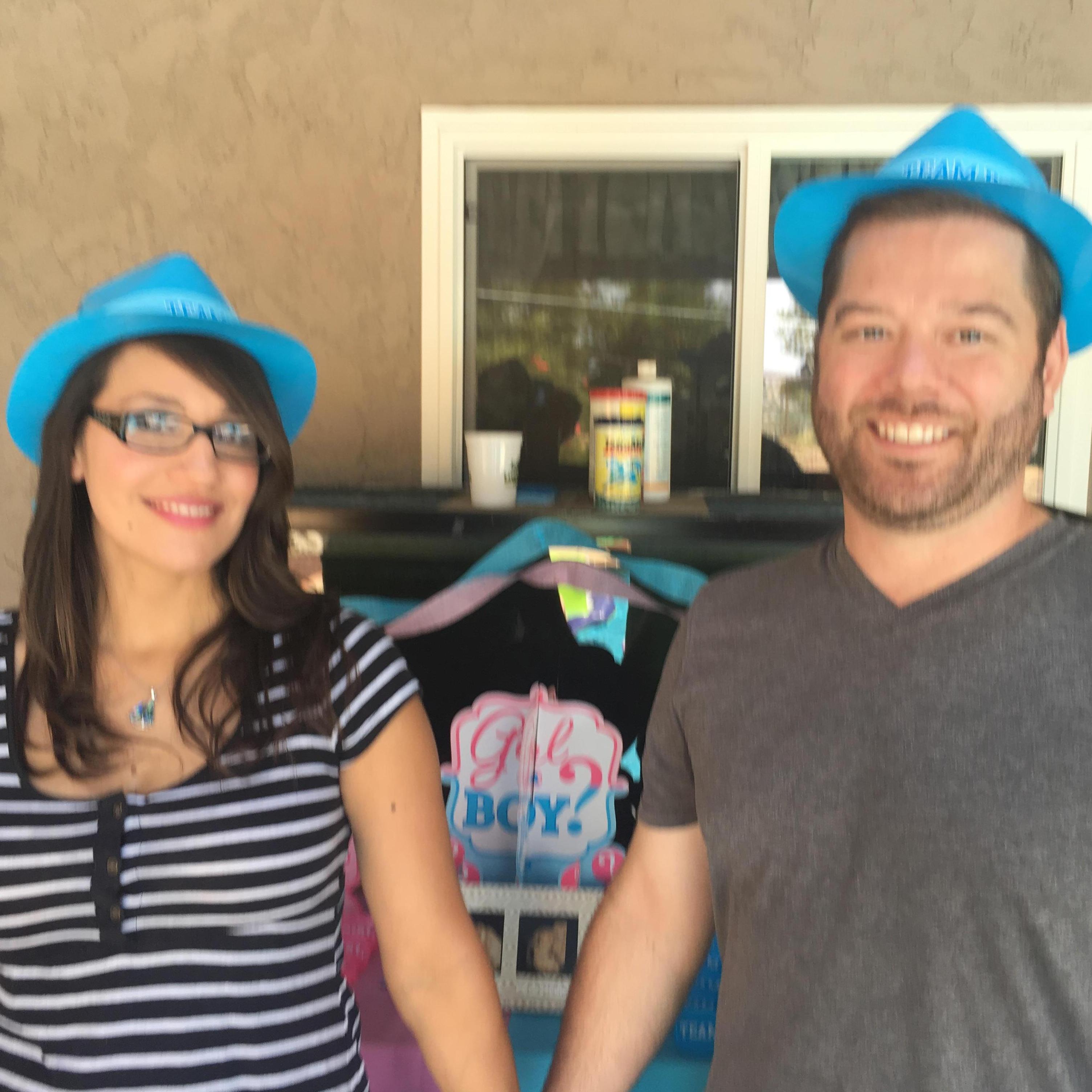 Our gender reveal party! It's a BOY!