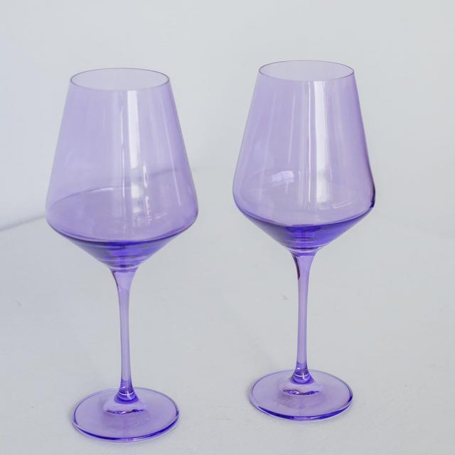 Estelle Colored Wine Stemware - Set of 2 {Lavender}