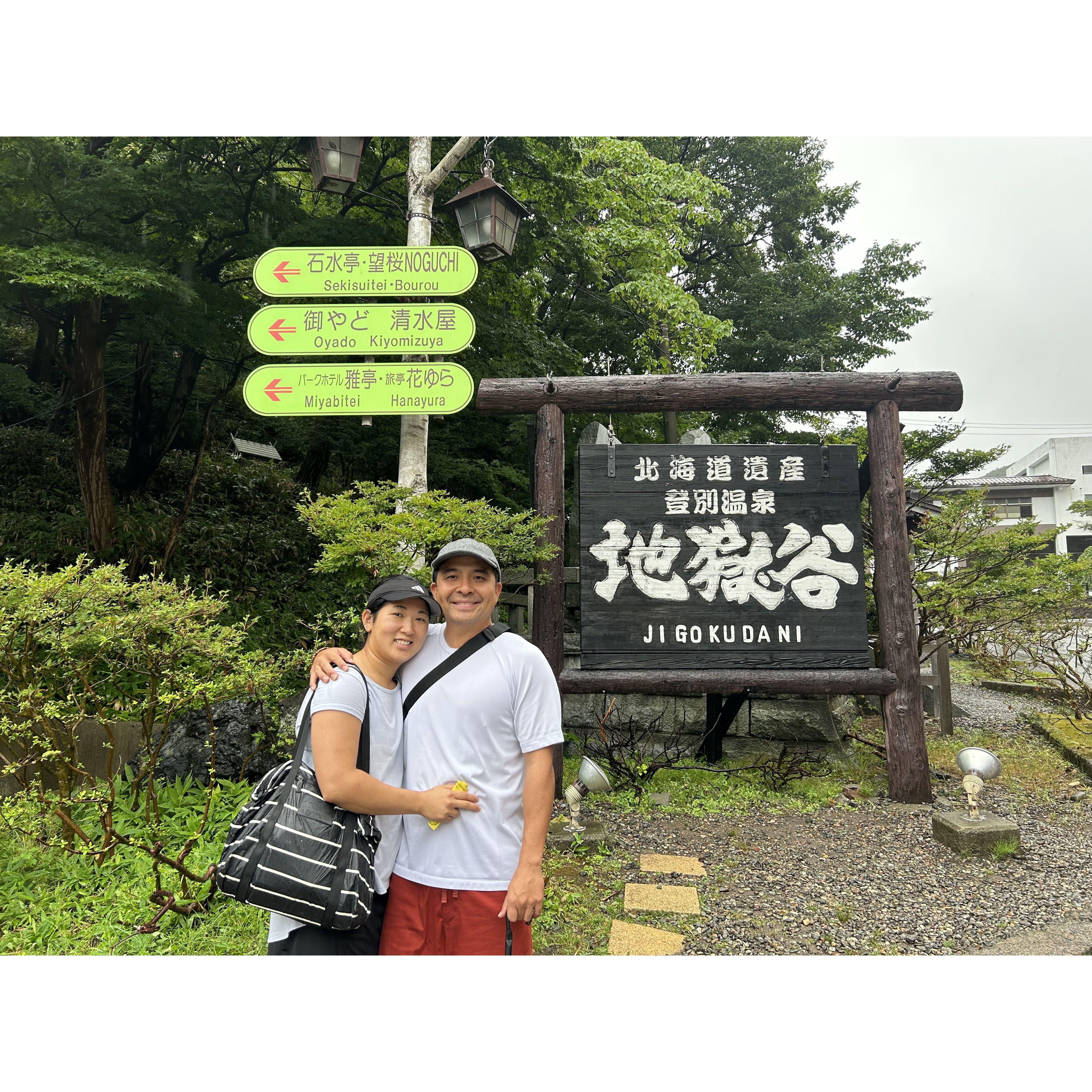 We went the back way through Jigokudani and reached the entrance side last