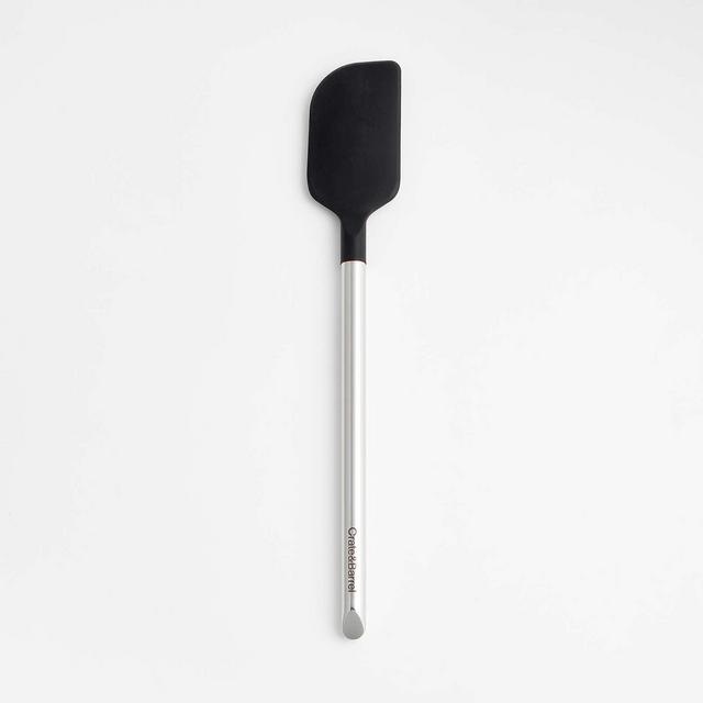 Crate & Barrel Black Silicone and Stainless Steel Spatula