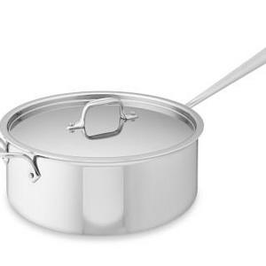 All-Clad D3 Tri-Ply Stainless-Steel Deep Sauté Pan, 6-Qt.