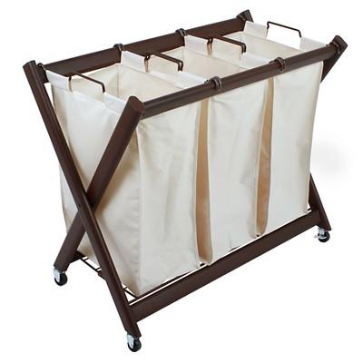 Greenway Deluxe Steel Triple Laundry Sorter
