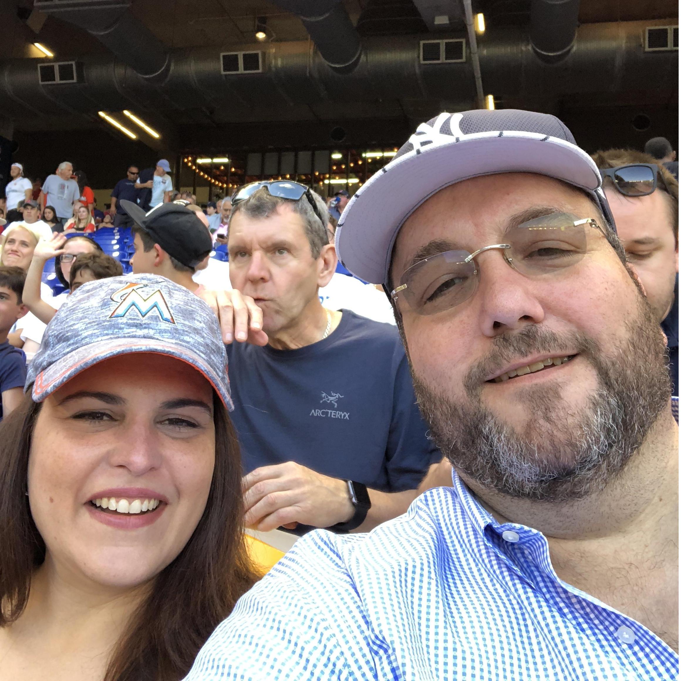 Marlins Stadium...our first picture together
