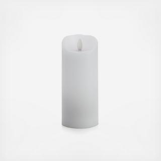 Flicker Flameless White Pillar Candle