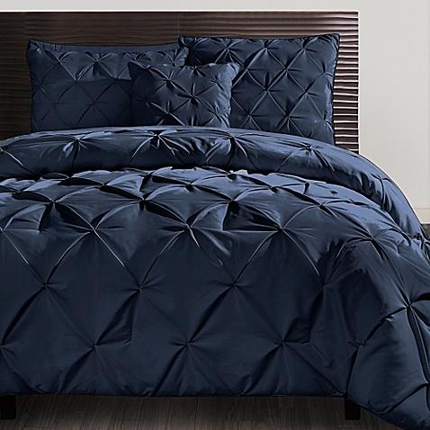 VCNY Carmen Queen Duvet Cover Set in Navy