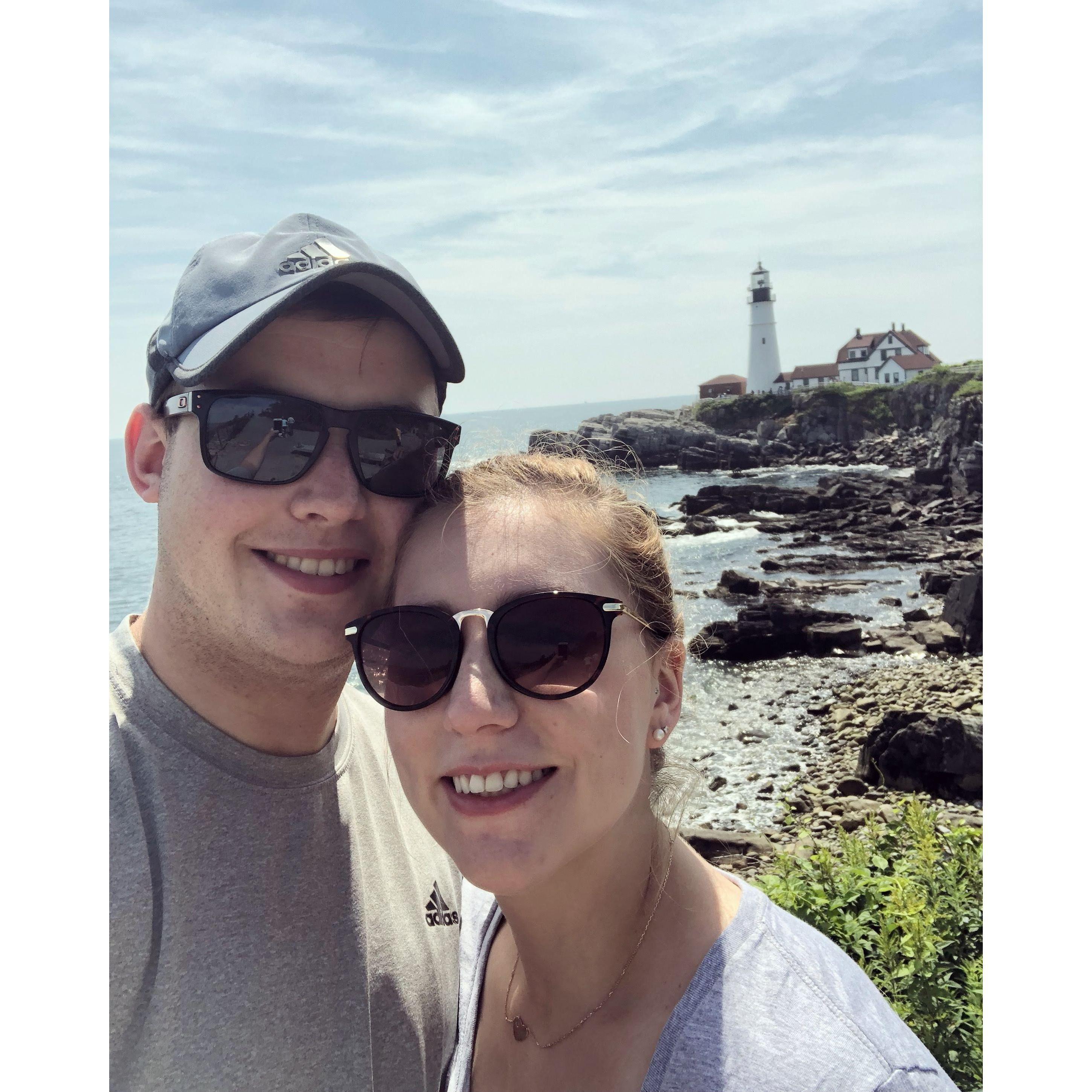 Portland Maine vacation in August 2018. First vacation as an engaged couple.