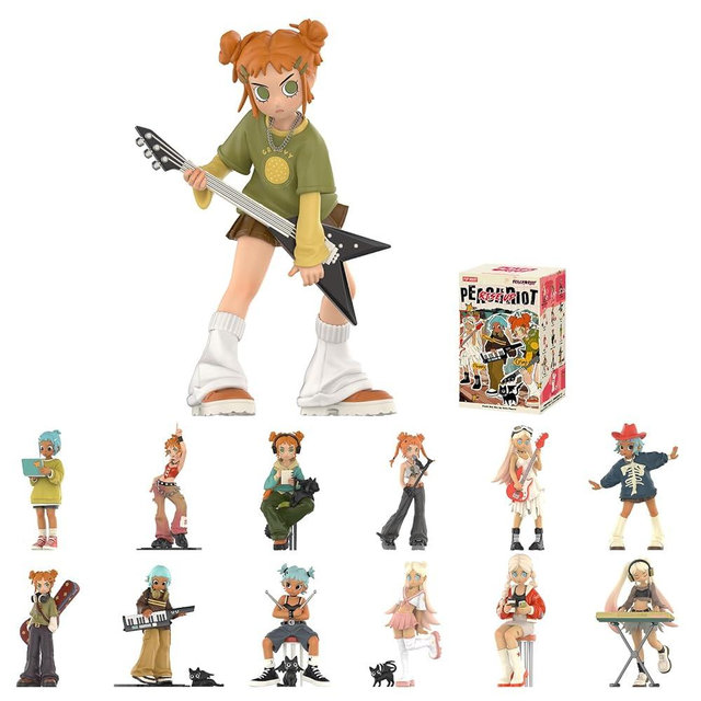 POP MART Peach Riot Rise Up Series Figures, Peach Riot Blind Box Figures, Random Design Action Figures Collectible Toys Home Decorations, Holiday Birthday Gifts for Boys and Girls, Single Box