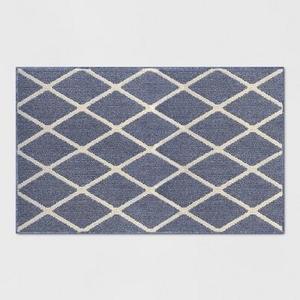 Indigo Diamond Tufted and Hooked Washable Accent Rug 2'6"X4'/30"X48" - Threshold™
