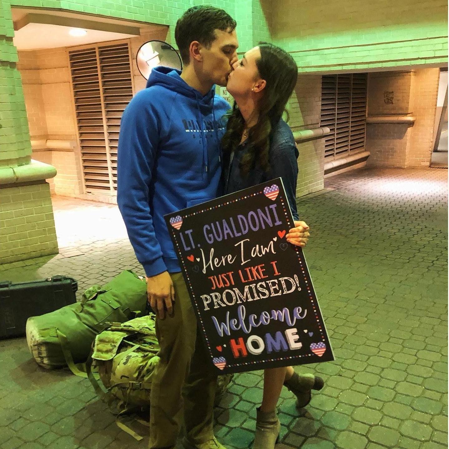 Abby welcomed Alec home from his second deployment to Iraq when he flew through the DC area. This happened to be 48 hours before the world shut down for COVID. - March 2020
