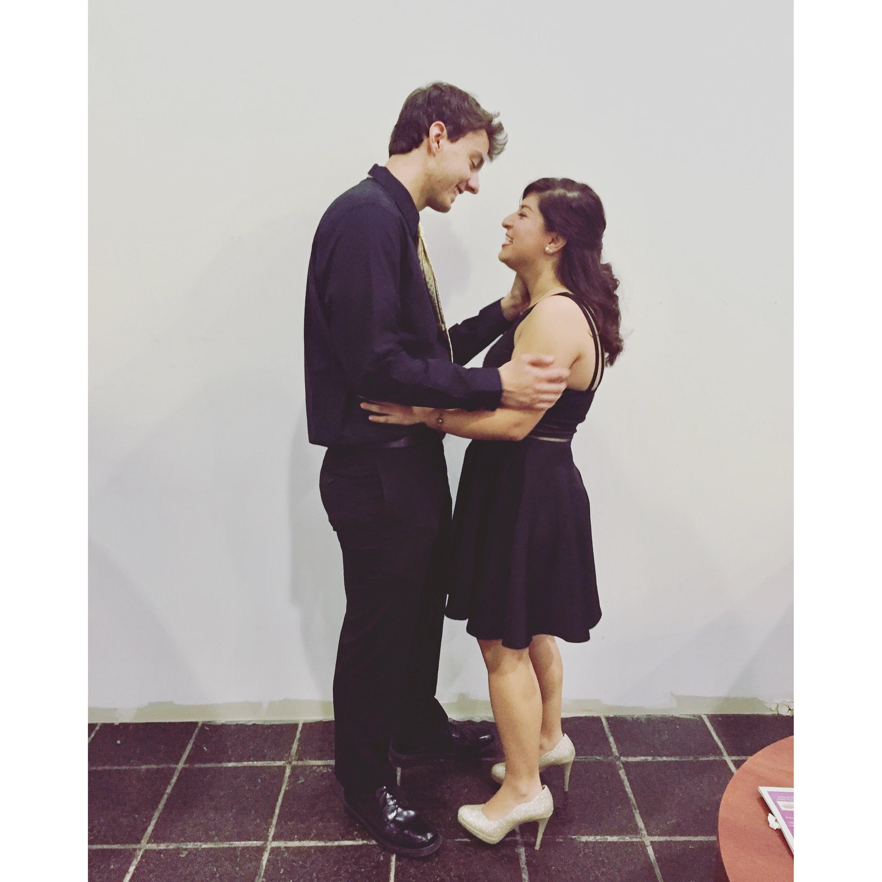 Going to a college dance
