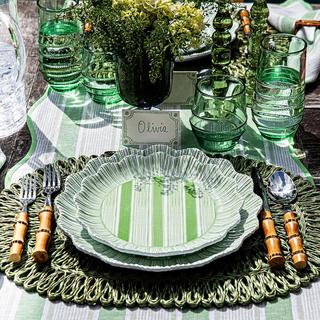 Cabana Stripe Melamine Dessert/Salad Plate, Set of 4