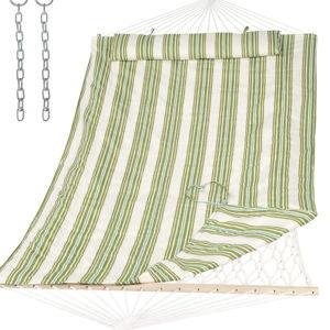Double Hammock - in Green & Beige