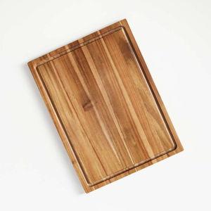 Crate & Barrel 20" x 15" Acacia Wood Cutting Board/Cheese Serving Board | Crate & Barrel