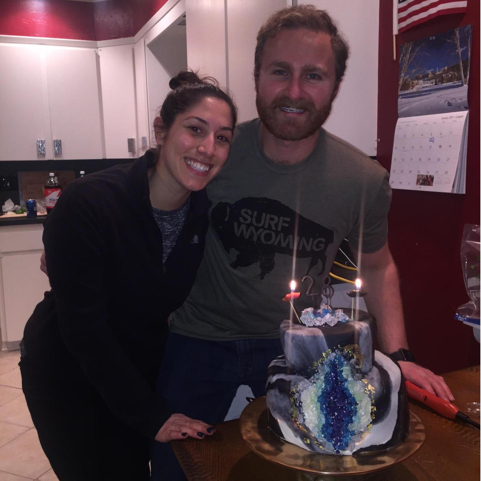 Geode cake for Julian's 28th