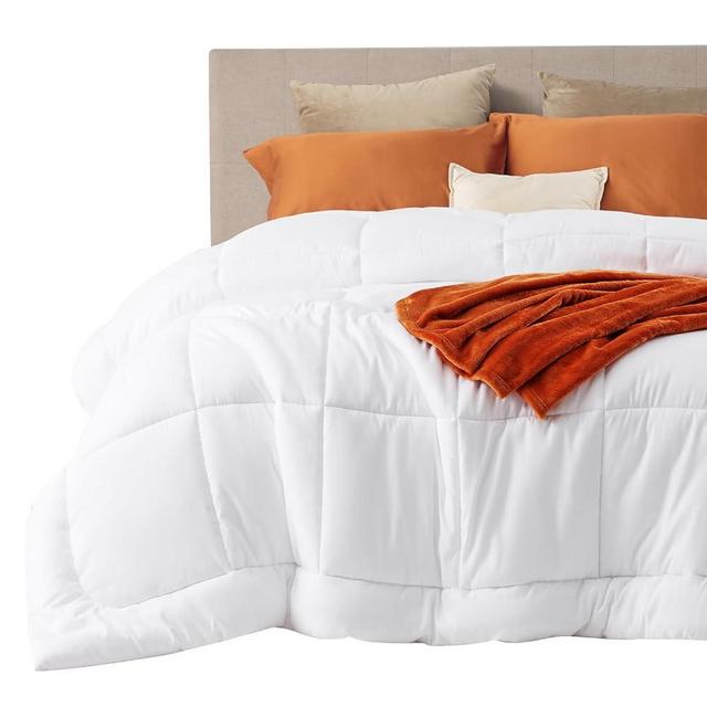 Bedsure Comforter Duvet Insert - Quilted Comforters Cal King Size, All Season Duvet, Down Alternative Bedding, with 8 Tabs, Gifts for Women/Men, White,Alaskan King 130x120 Inches
