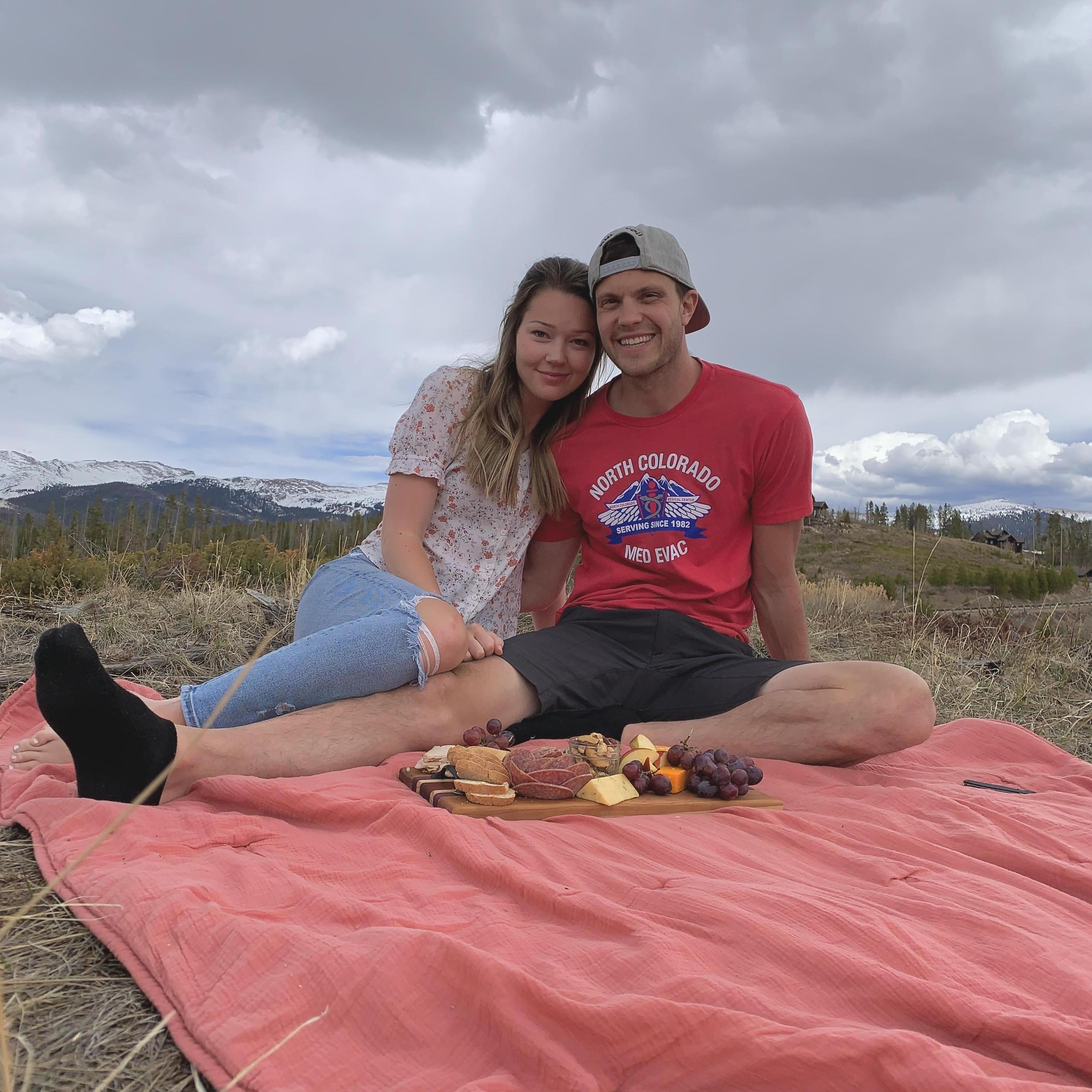 One of our favorite things to do together is picnic!
