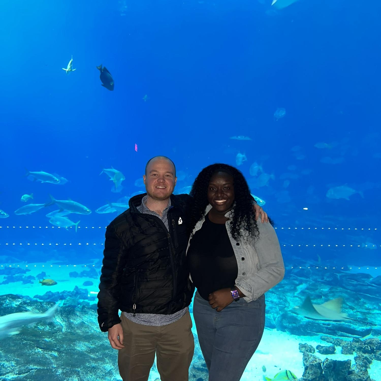 First date! Aquarium 🐟 🦈🐬