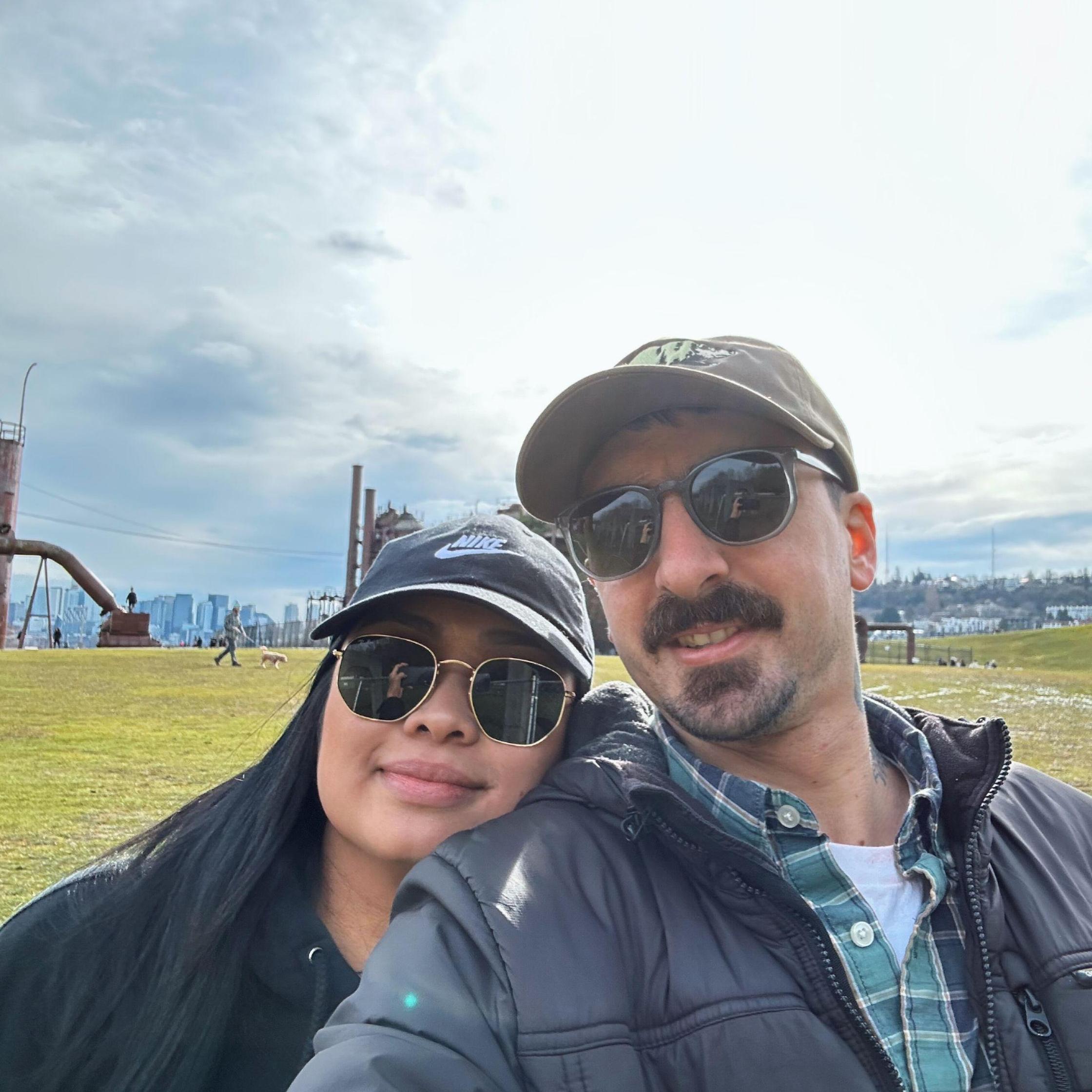 Our first trip together out of town to Seattle, WA for Comic Con. Sara and Kolby like Studio Ghibli movies, so she took him to Gas Works park to show him because it reminded her of those movies.
