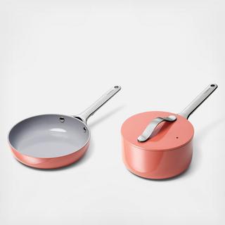 4-Piece Minis Duo Ceramic Fry & Sauce Pan Set