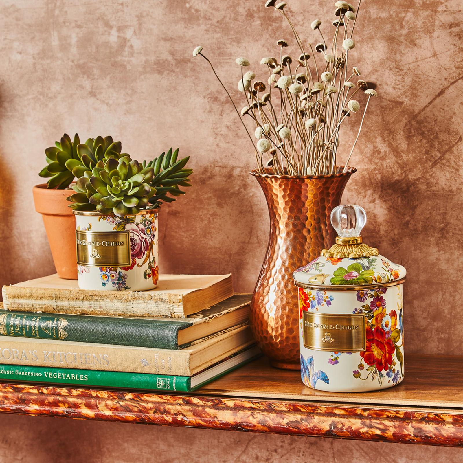 MacKenzie-Childs, Flower Market Enamel Canister | Zola